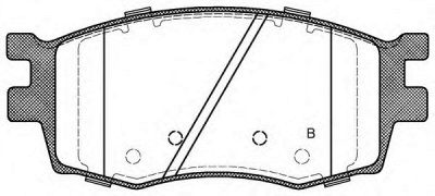 OPEN PARTS bpa120802 -  Комплект тормозных колодок, дисковый тормоз